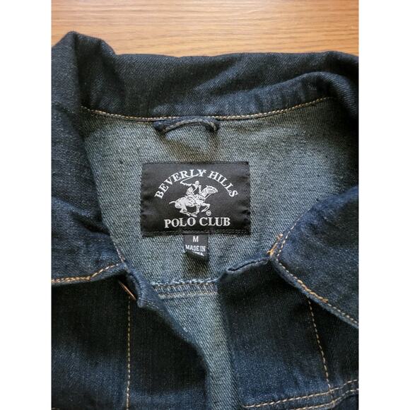 Beverly Hills Polo Club Denim Jacket Mens M Cotton Y2K - Picture 2 of 6
